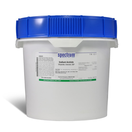 Sodium Acetate, Trihydrate, Granular, USP, 12kg, Each
