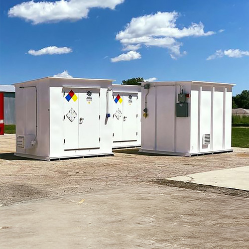 Hazmat Storage Building, Non-combustible LK06, 6-Drum Outdoor Locker