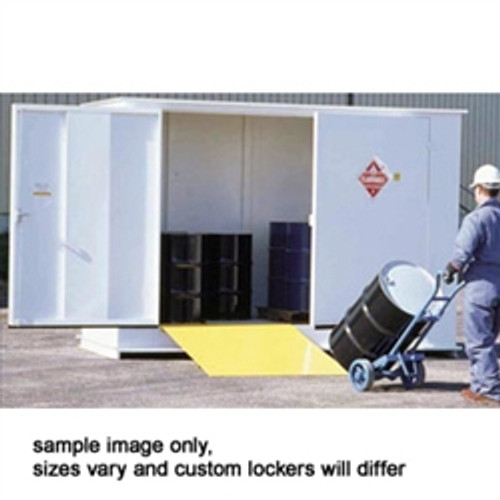 Hazmat Storage Building, Non-combustible LK10, 10 drum Outdoor Locker