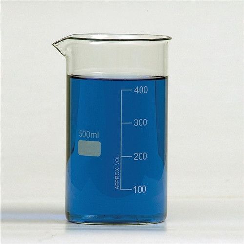 Beaker, Borosilicate Glass, Tall Form Berzelius with Spout, 400mL, case/6