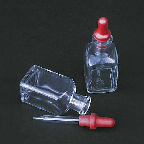 Barnes Glass Dropper Bottles with Red Pipette Bulb, 30mL