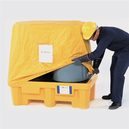 Spill Pallet P2 Pull-over Cover for 2-Drum Spill Pallets, Yellow