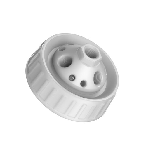 Waste Manifold Port Cap, 10-port, 70mm for Nalgene®, Size L (4 x 1/4" NPT, 6 x 1/4-28), Polypropylene, with plugs (WF-70NAL-10KIT) Waste Manifold Port Cap, 10-port, 70mm for Nalgene®, Size L (4 x 1/4" NPT, 6 x 1/4-28), Polypropylene, with plugs (WF-70NAL-10KIT)