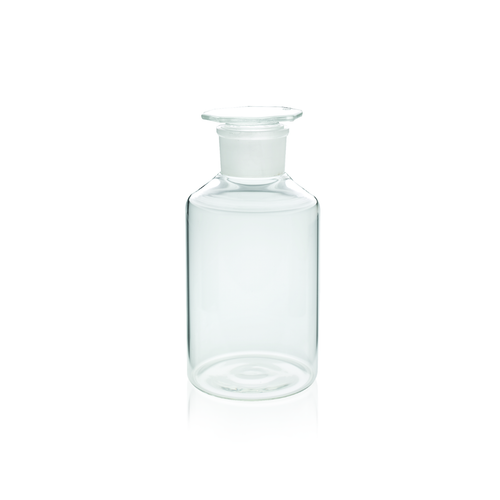 Wheaton® 500mL Borosilicate Glass Reagent Bottles, Wide Mouth Clear, Ground Stopper, case/10
