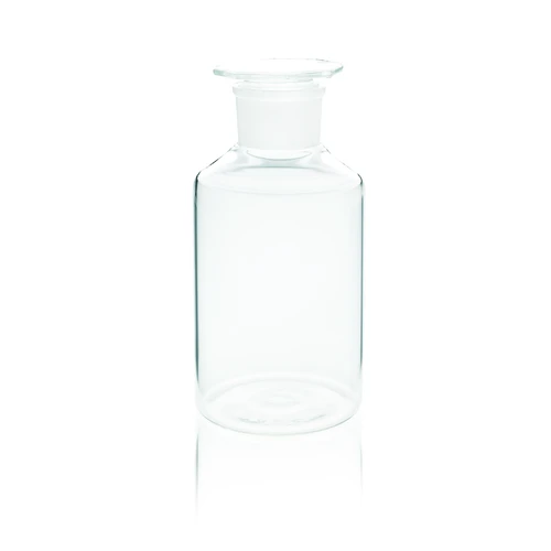 Wheaton® 2000mL Borosilicate Glass Reagent Bottles, Wide Mouth Clear, Ground Stopper, case/6