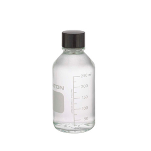 Wheaton® 250 ml Media Bottles, Borosilicate Glass, Poly Lined Caps, case/48