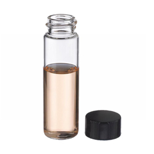 Wheaton® 16mL, Economy Vials, Clear, Borosilicate Glass, 18-400 Cap, PTFE Liner, case/200