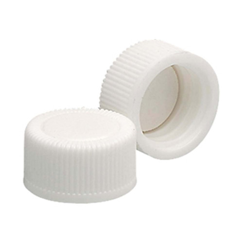 Case of 19,000 White Wheaton® 13-425 PP Caps with PTFE Liner (Product Code: DWK-239425).