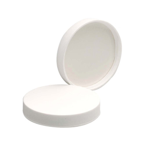 Case of 1,250 White Wheaton® 63-400 PP Caps with PTFE Liner (Product Code: DWK-239443).