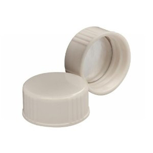 Case of 1,000 White Thermoset Wheaton® 24-400 Caps with Foil Liner (Product Code: DWK-241018).