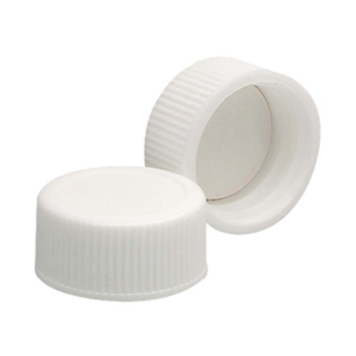 Wheaton® 20-400 PP Caps, White, Foamed Poly Liner, case/200