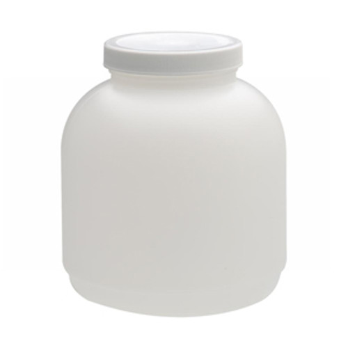 Fisherbrand Safety Coated Clear Straight Sided Wide Mouth Glass Jars with  White Polypropylene Caps, Quantity: Case of 12