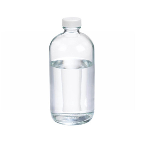 16 oz Clear Glass Boston Round Bottle - 28/400 Finish