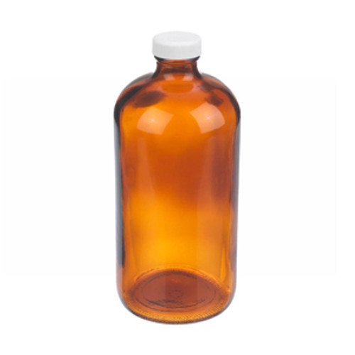 1 Liter (1,000ml) Pour-Out Round Glass Bottle - 33-430 Neck