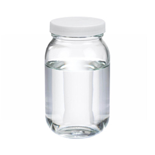 Certified, Clean 8 oz Clear Glass Sample Jars with Screw Caps, Short,  case/24
