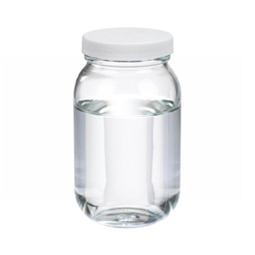 Large Clear Thick Glass Straight Sided Jar with Lid - 16 oz / 480 ml