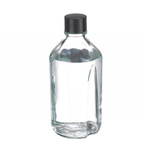 StonyLab Graduated Storage Bottles with GL45 Screw Cap, 1000 ml Borosilicate Glass Clear Round Lab Reagent Media Storage Bottles with Blue Screw Cap