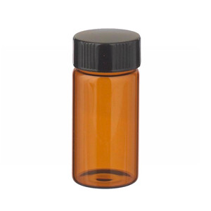 Wheaton® 20mL Amber Vials in a box, Rubber Lined Caps, case/72