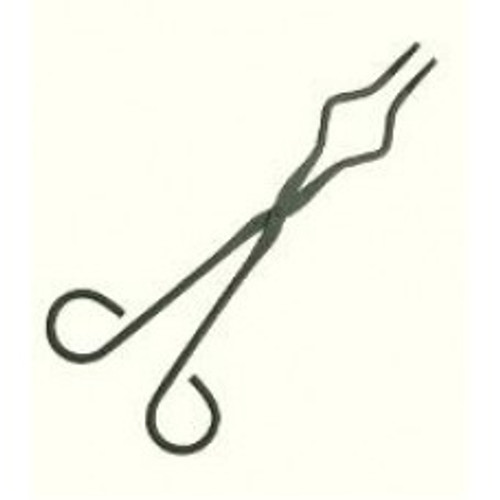Oxidized Steel, 9 in Overall Lg, Crucible Tongs - 3LJY9