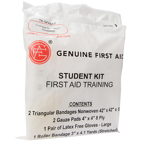 First Aid Student Training Kit (Gloves, Gauze, Bandages), case/100 First Aid Student Training Kit (Gloves, Gauze, Bandages), case/100