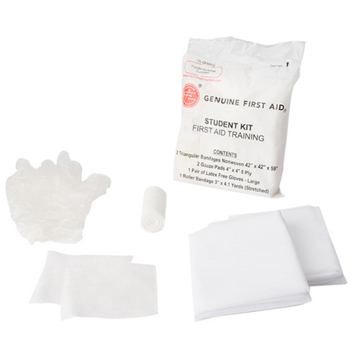 First Aid Student Training Kit (Gloves, Gauze, Bandages), case/100 First Aid Student Training Kit (Gloves, Gauze, Bandages), case/100