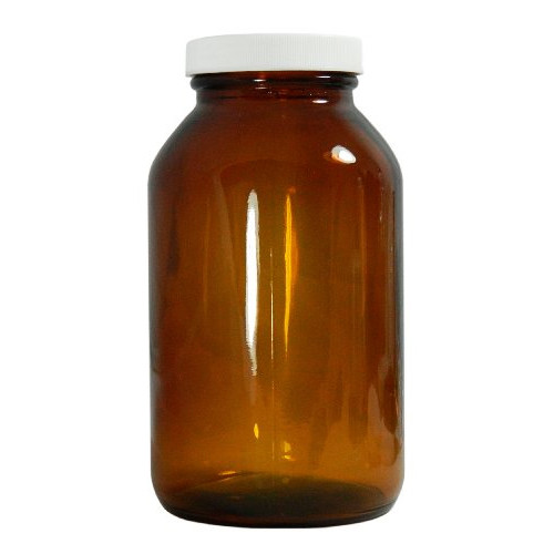 DURAN® PURE Bottle Only, Amber, Borosilicate Glass, GL45, 1 Liter