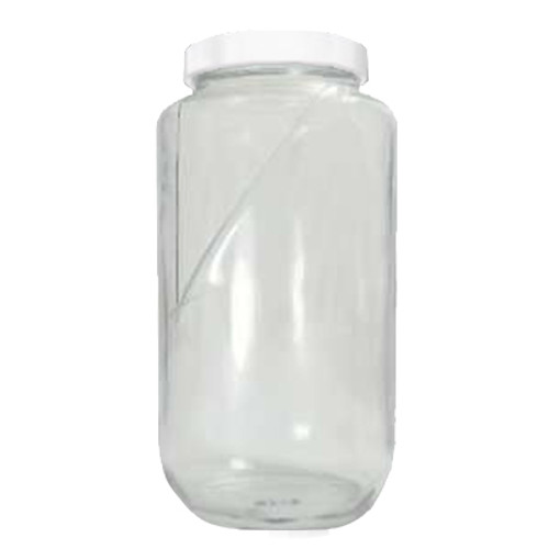 Wheaton W216910 8oz Clear Glass Straight-Sided Wide Mouth Jars with White  PP Caps & PTFE/Foam Liner - E0815-8 - General Laboratory Supply