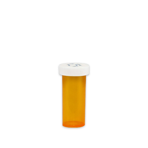 Empty Plastic RX Pill Medicine Bottles Containers Amber Reversible