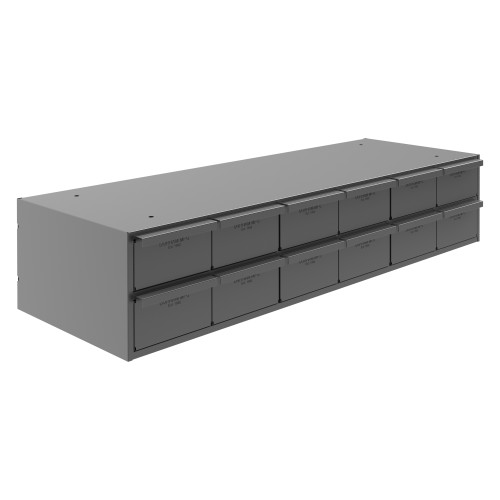 Durham Gray Steel Cabinet 64 Plastic Drawer 317-95