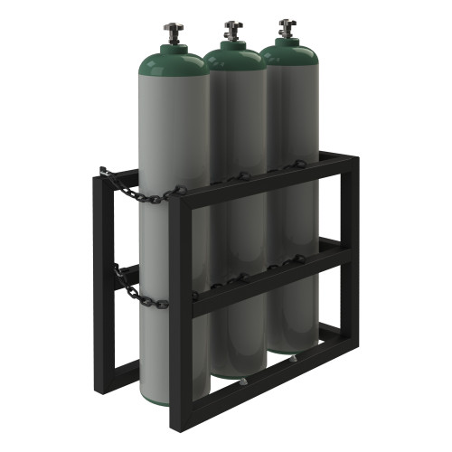 Gas Bottle & Cylinder Storage Cage, Single Vertical, 5-10 Cylinders