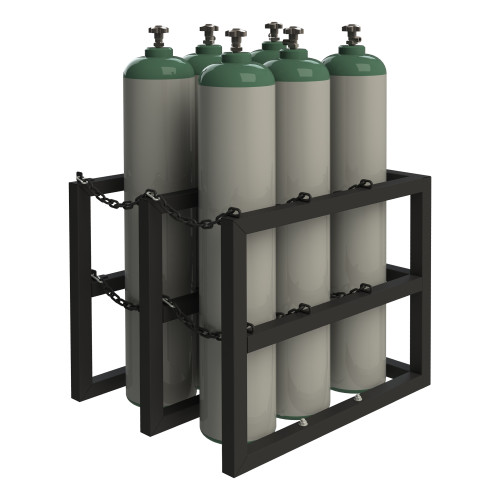 Gas Bottle & Cylinder Storage Cage, Single Vertical, 5-10 Cylinders