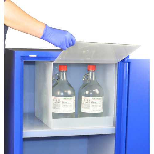 22 Gal Blue Undercounter Corrosives Cabinet, 2 Self Close Doors, 892322