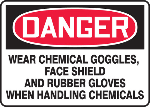 Corrosive Material Wear Protective Clothing OSHA Warning Sign MCHL312