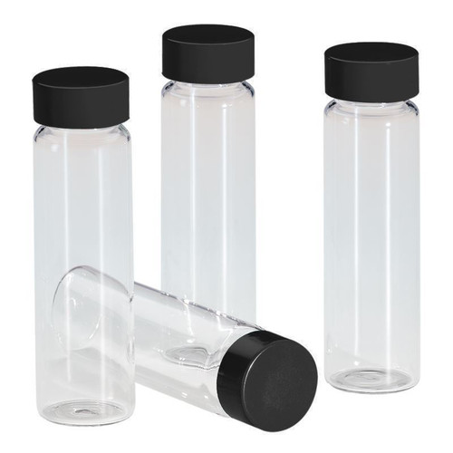144 PCS 2 Dram Clear Glass Vials With Plastic Caps - 17mm X 60mm, 8ml, 15-425 Neck Finish
