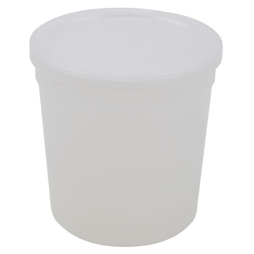 Globe Scientific Container: Tite-Rite, 120ml (4oz), PP, Sterile, Attached Natural Screw Cap, ID Label with Tab Seal, Graduated