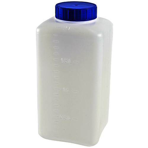 Nalgene® 2019-2000 PETG Square Bottles, Sterile, 64oz (2L), case/12