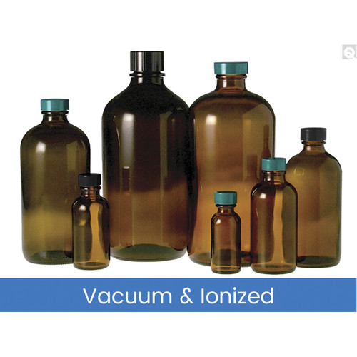 8oz (240mL) Amber Glass Boston Round, 24-400 Phenolic PolyCone Lined Caps, Vacuum & Ionized, case/108 8oz (240mL) Amber Glass Boston Round, 24-400 Phenolic PolyCone Lined Caps, Vacuum & Ionized, case/108