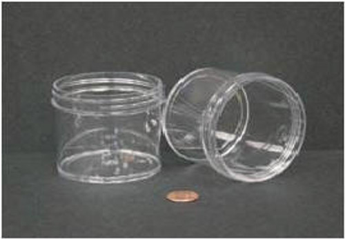 Bulk Plastic Jars, 120mL (4oz), Polystyrene, 58mm OD, Screw Caps