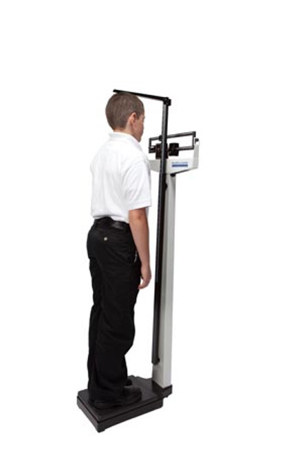 Digital Beam Scale, Height Rod, 500 lbs/ 200 kg, Platform: 15 x 13 x 2