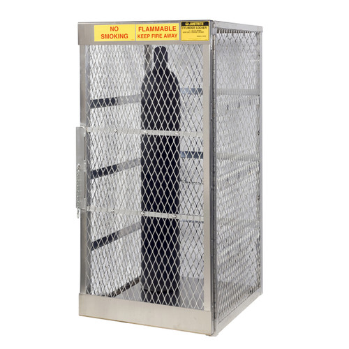 Gas Bottle & Cylinder Storage Cage, Single Vertical, 5-10 Cylinders