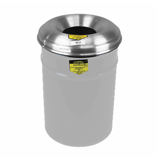 85 Gallon Stainless Steel Drum, UN Rated, Cover w/Bolt Ring