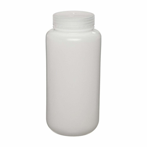 12 oz. White HDPE Plastic Wide-Mouth Jar (120-400)