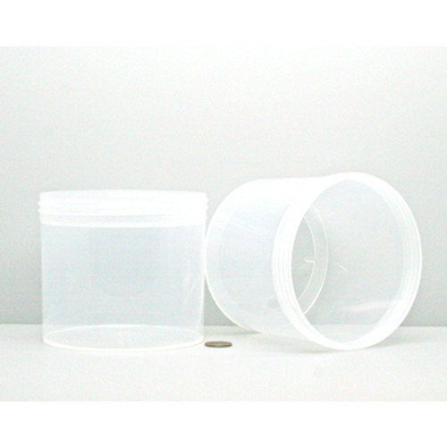 Bulk Plastic Jars, 960mL (32oz), Polystyrene, 120mm OD, Screw Caps, case/45