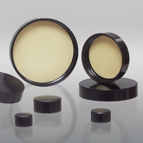 22-400 Black Phenolic Cap with 14B Rubber Liner, Autoclavable, Each 22-400 Black Phenolic Cap with 14B Rubber Liner, Autoclavable, Each