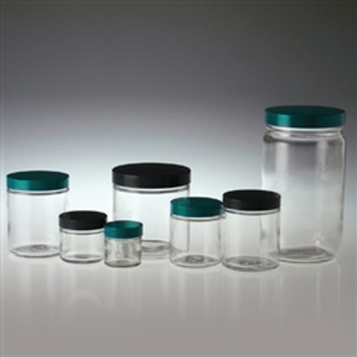 16 oz Clear Glass Paragon Spice Jars (Cap Not Included) - 12/Case, Clear Type III BPA Free 63-400