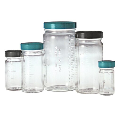 8.5oz Amber Glass Wide Mouth Packer Bottles - 12/Case, Amber Type III UV Resistant 45-400