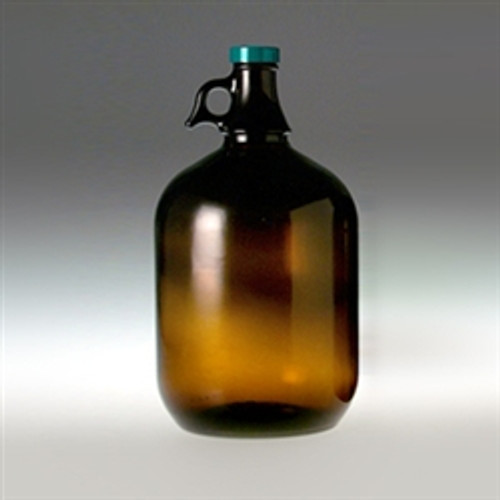 6- 1 liter glass bottles with caps