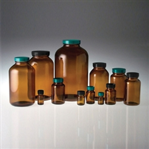 10 oz. (300 cc) Amber Glass Packer Bottle, 53mm 53-400