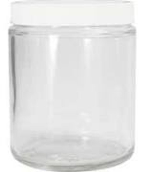 Clear Glass Jars, 6oz, Black Aluminum Foil Lined Caps, case/24