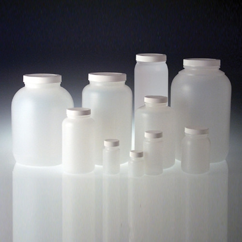 16 oz White 28-410 HDPE Carafe Style Round Ringed Neck Plastic Bottle -  Citadel Packaging